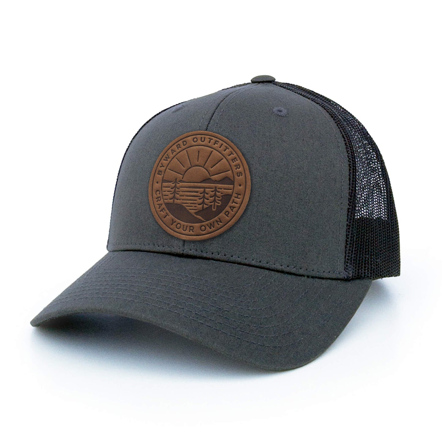 Scenic Sunrise Leather Patch Hat