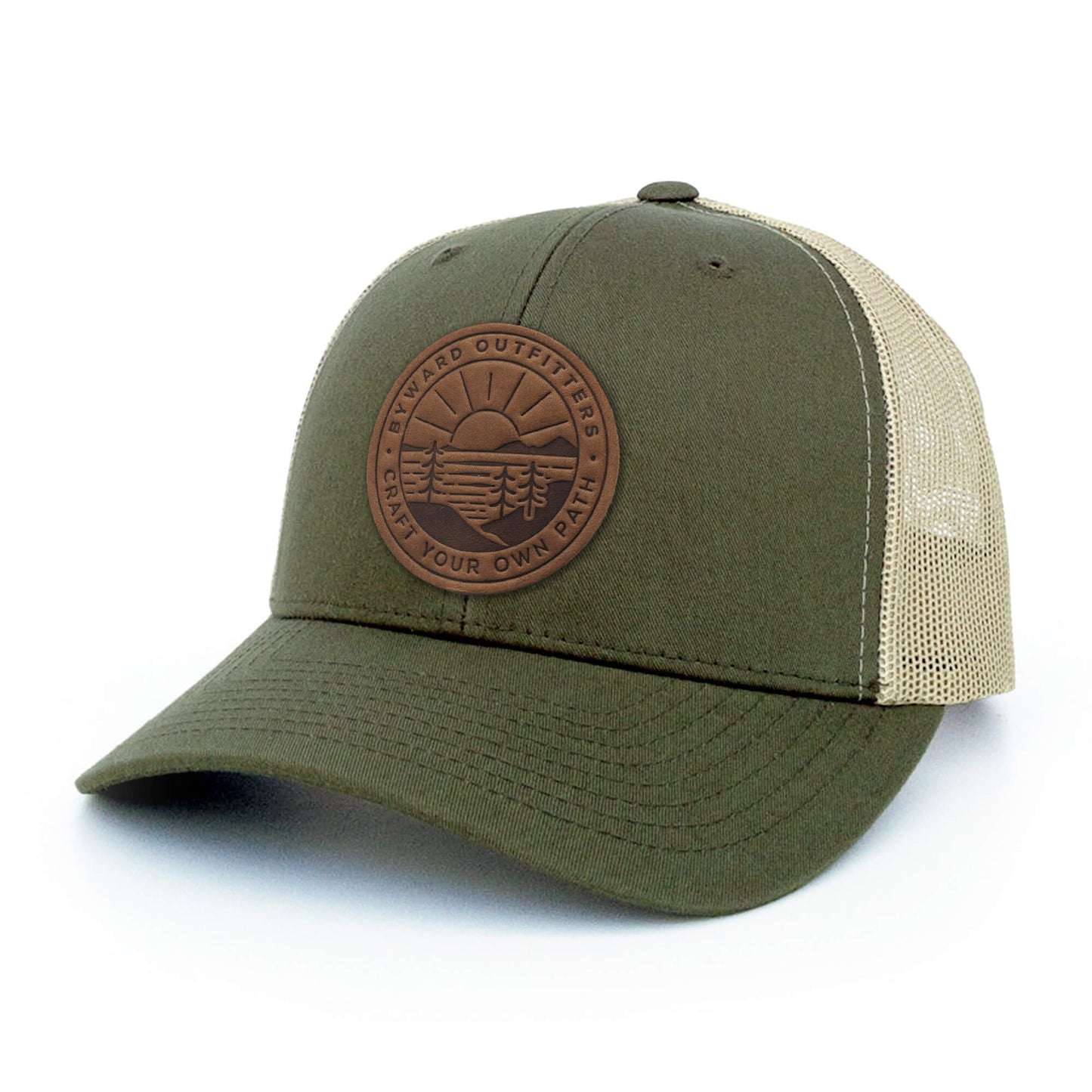 Scenic Sunrise Leather Patch Hat
