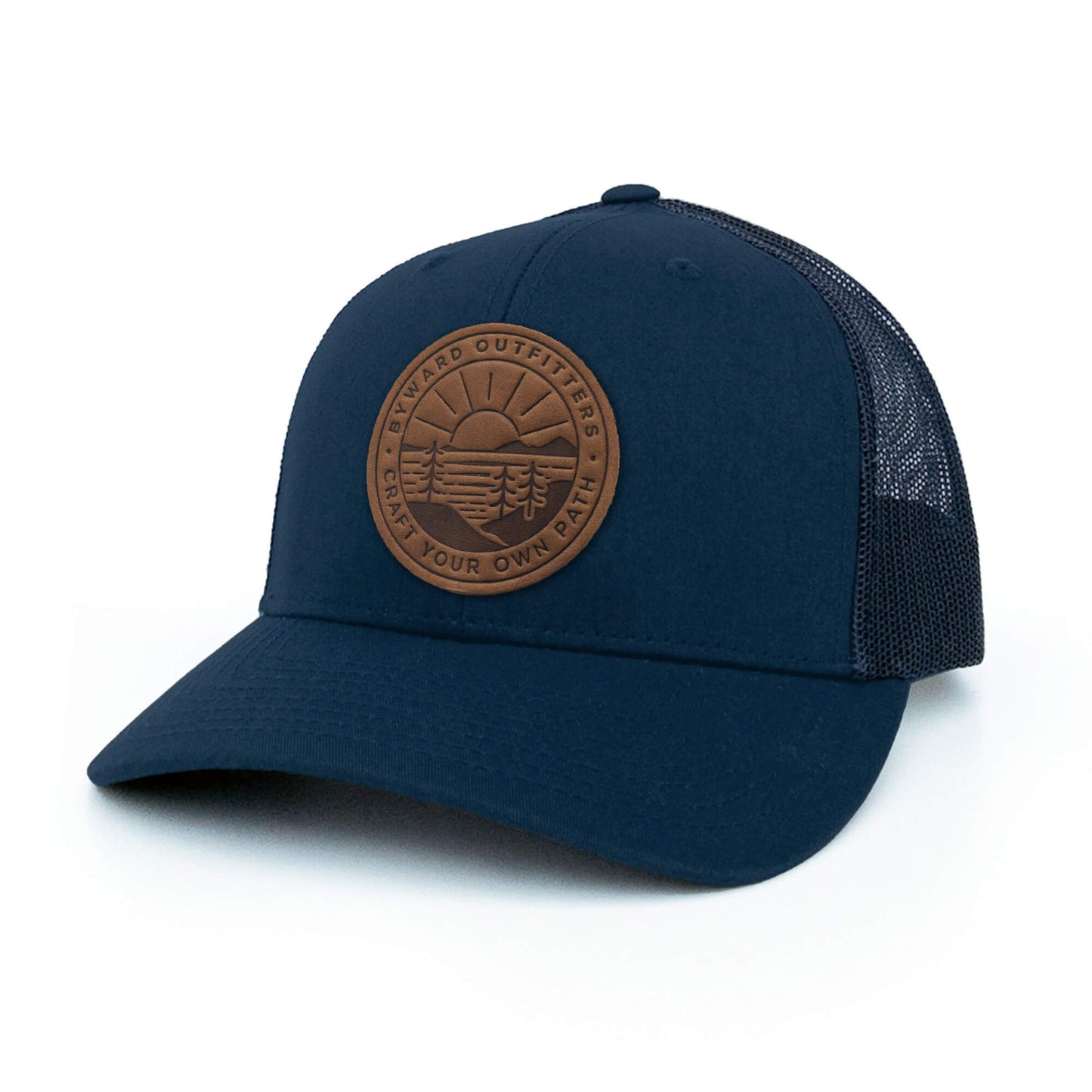 Scenic Sunrise Leather Patch Hat