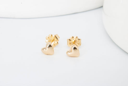 14K Gold My Love Stud Earrings