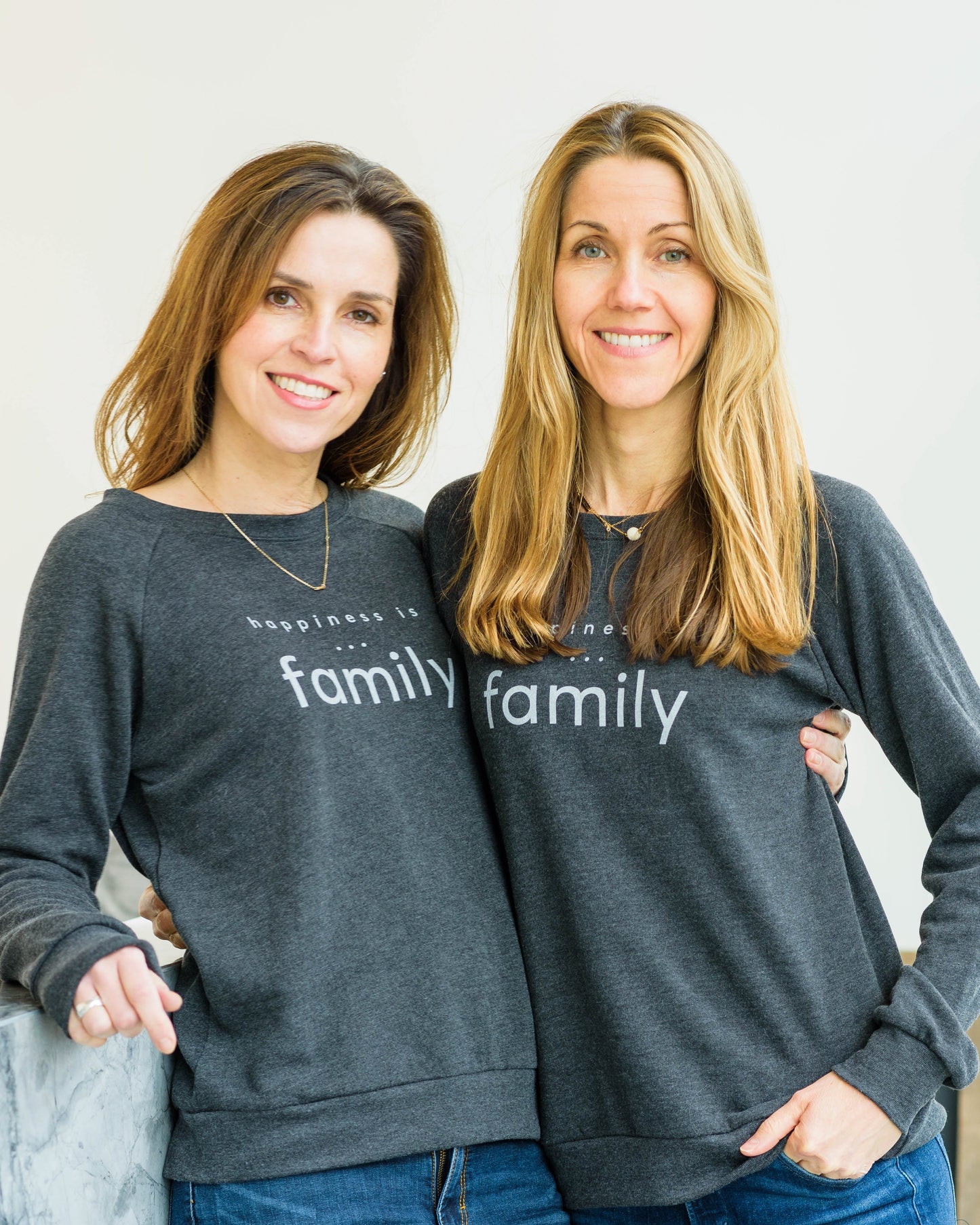 Women's Family Crew Sweatshirt, Charcoal