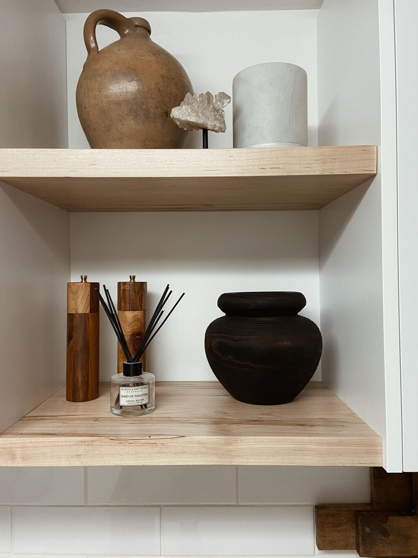 Black Paulownia Wooden Vase