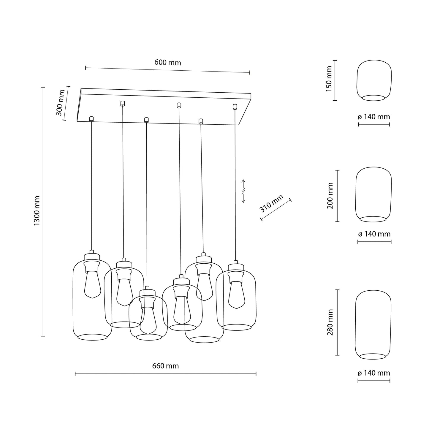 Marco Mid-Century Modern Pendant Lamp 6
