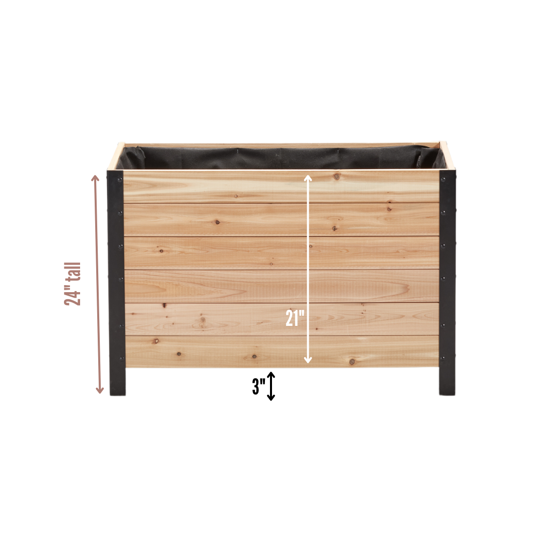 18" x 36" Planter Box - 24" TALL