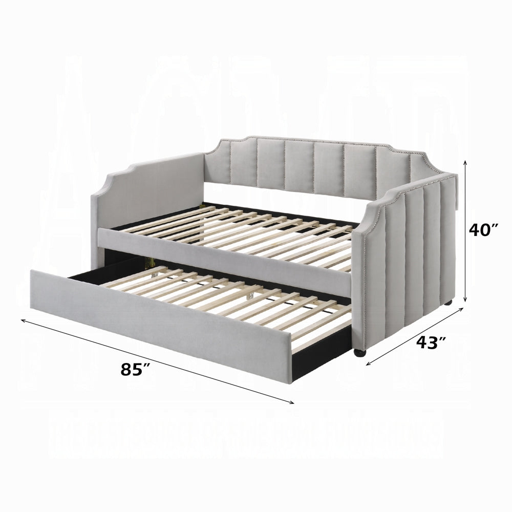 Breda Arched Daybed w/Trundle - Dove Grey