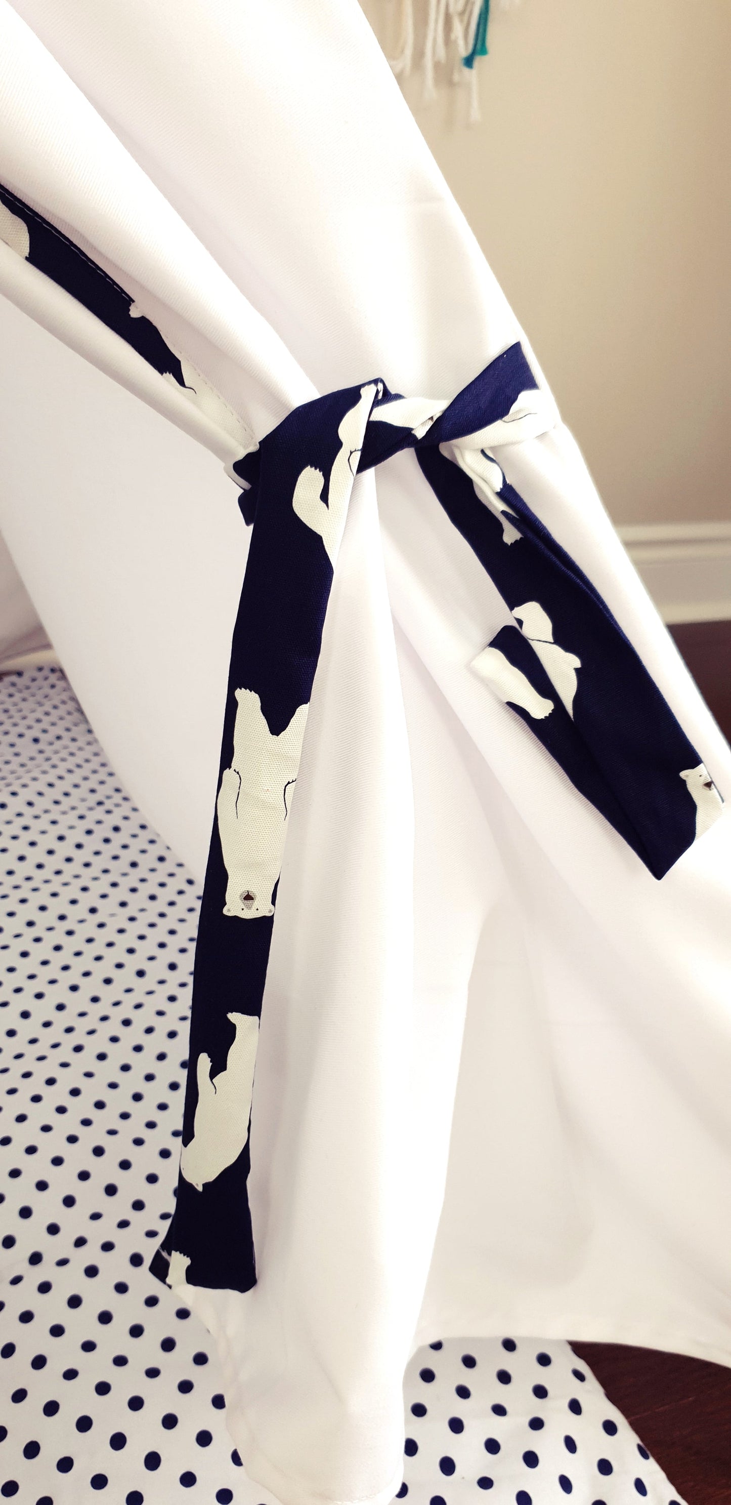 Polar Bear Navy and White Teepee