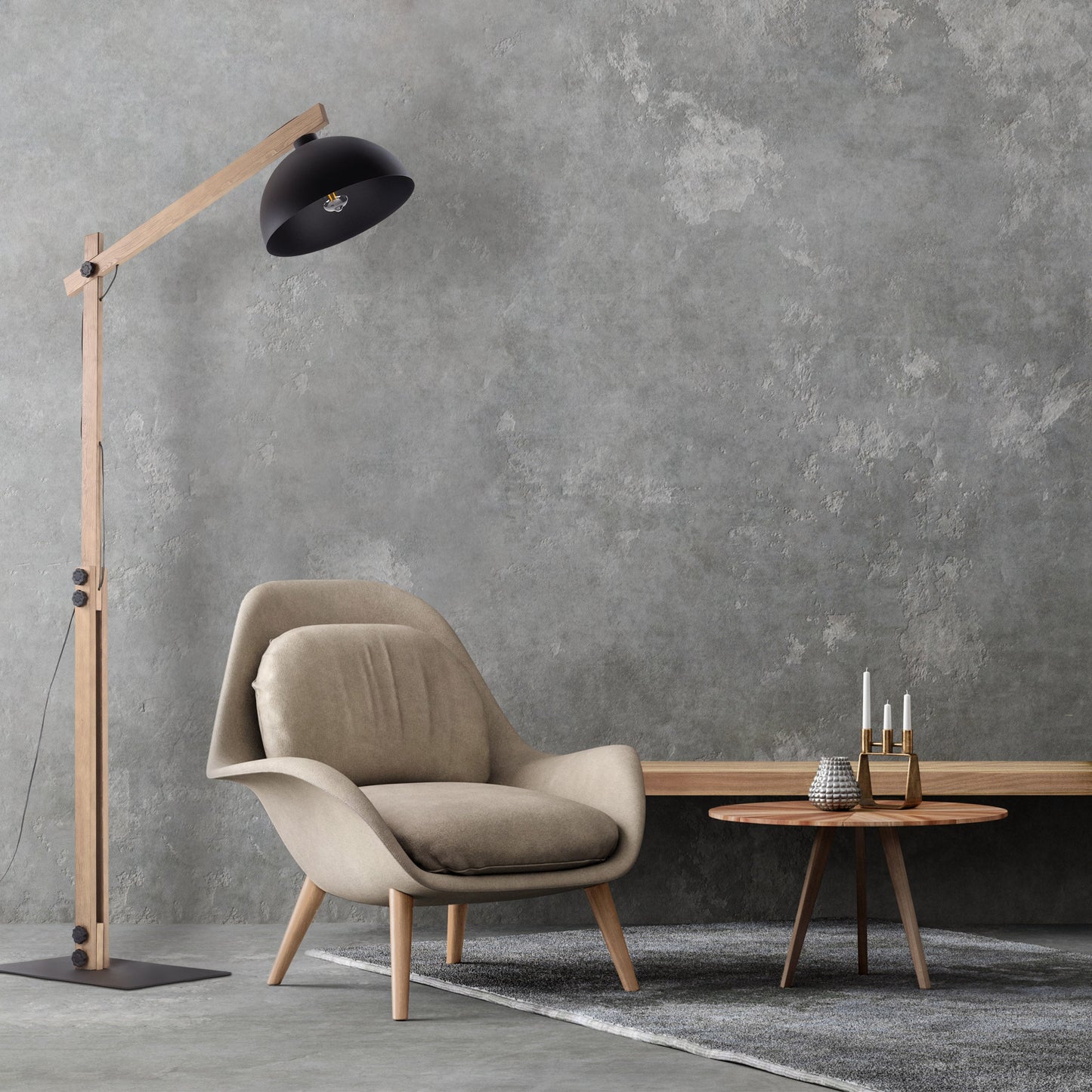 OSLO Black Floor Lamp