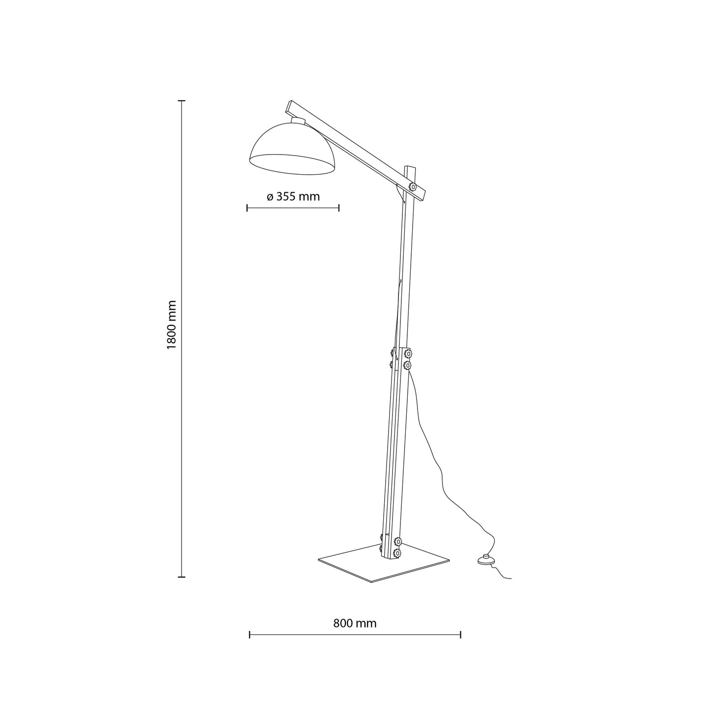 OSLO Black Floor Lamp