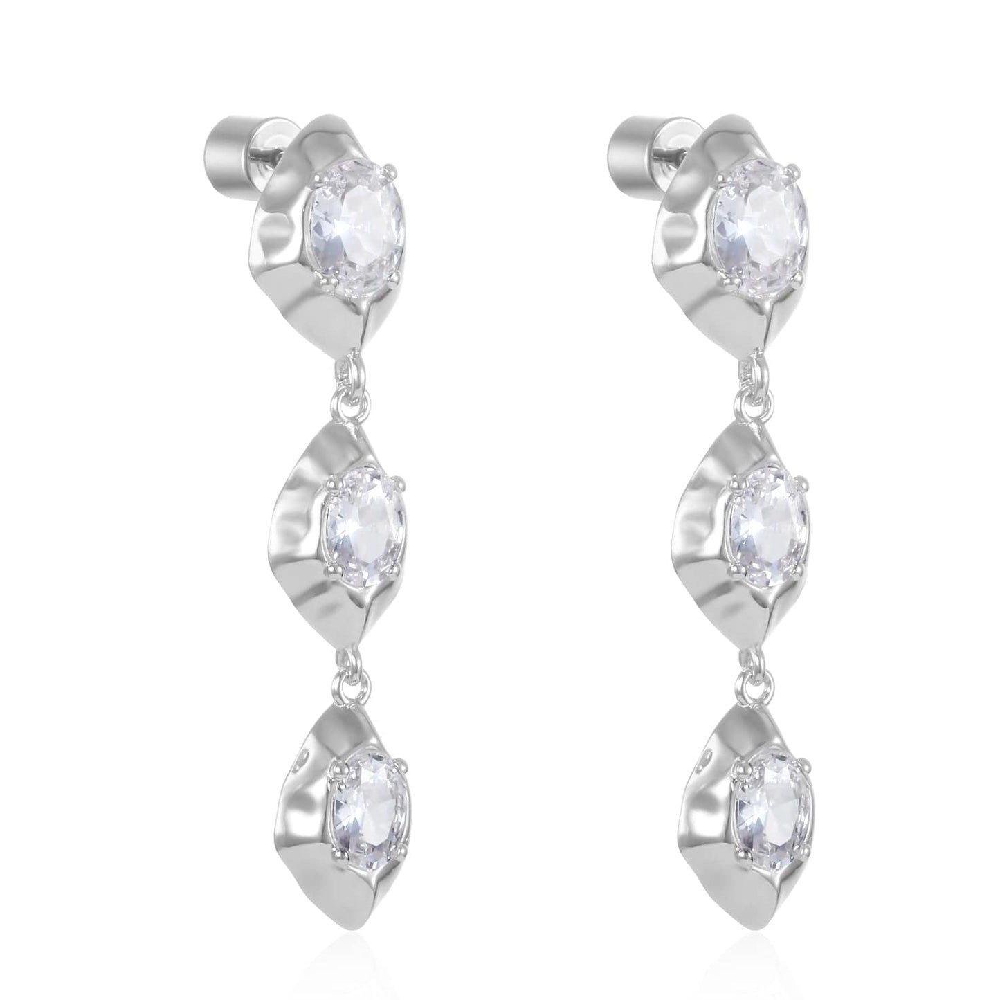 The Aura Drop Hoop | Sterling Silver