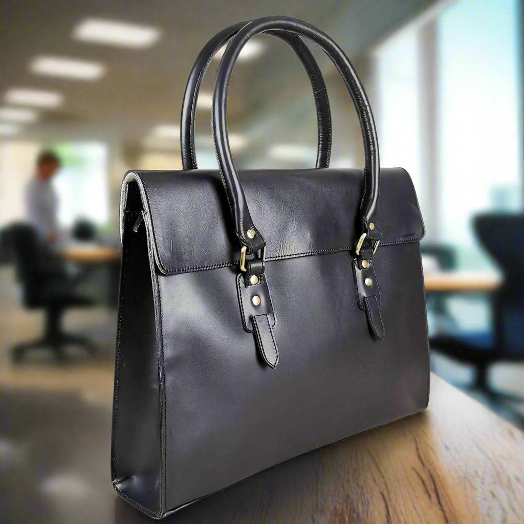 The Signature 17" Bag, Black Flap