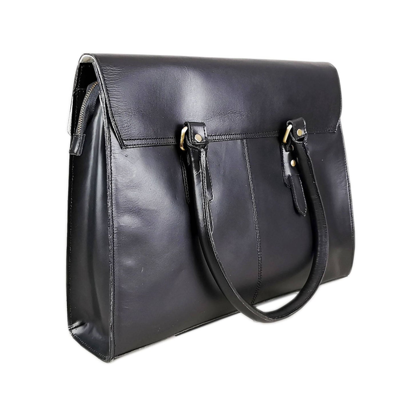 The Signature 17" Bag, Black Flap