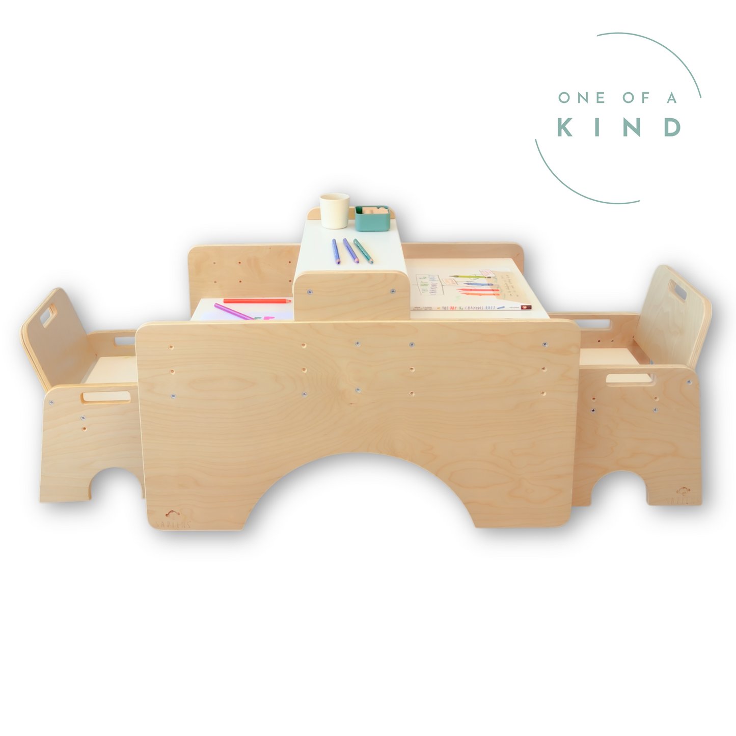 PAPAYA DOUBLE - Adjustable Montessori Table & Chair Set for Two