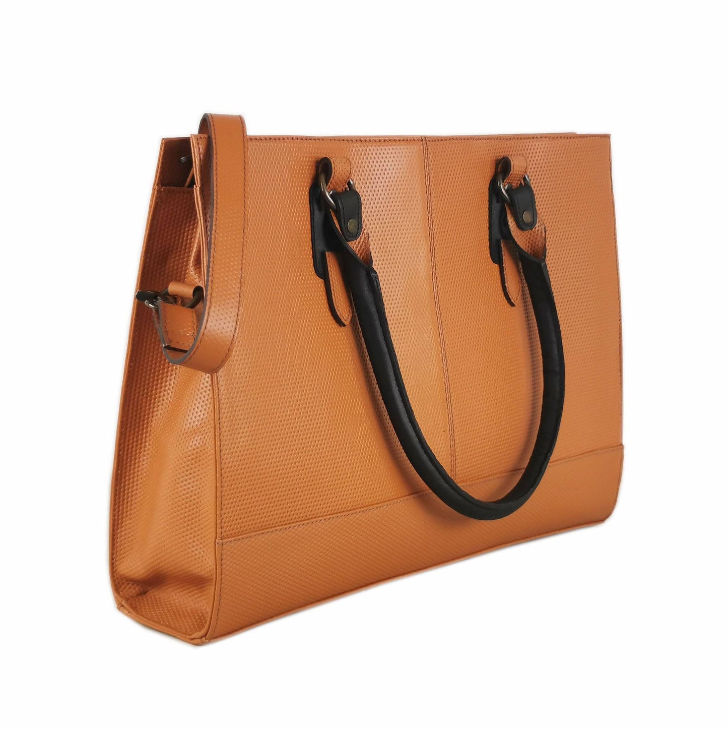 The Signature 17" Bag, Glazed Tan