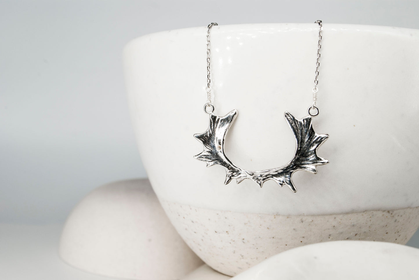 Double Moose Paddle Necklace