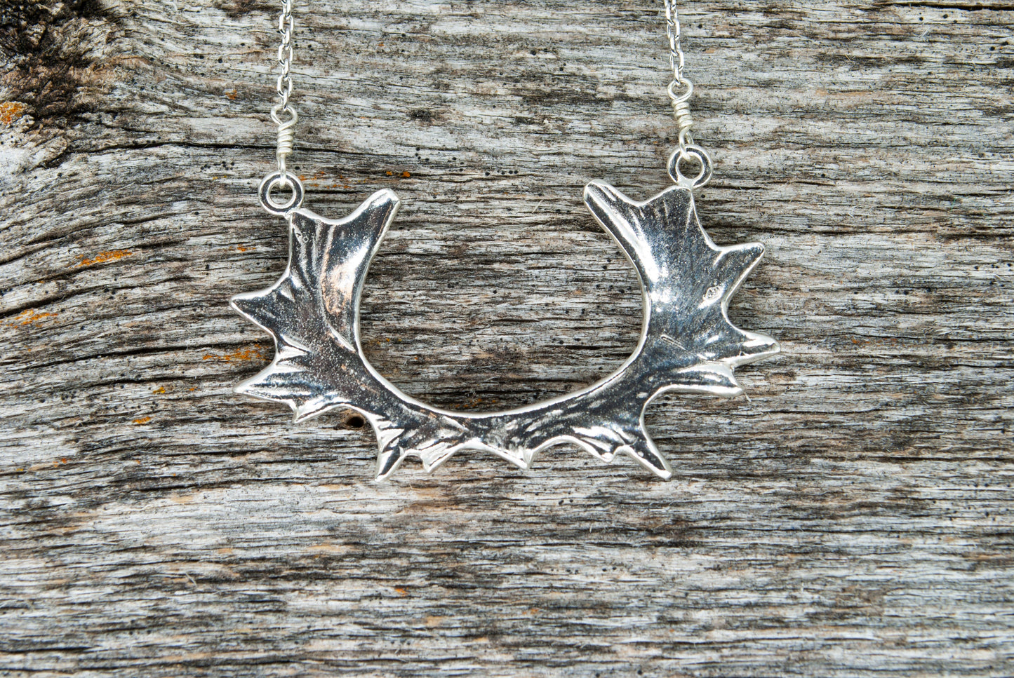 Double Moose Paddle Necklace