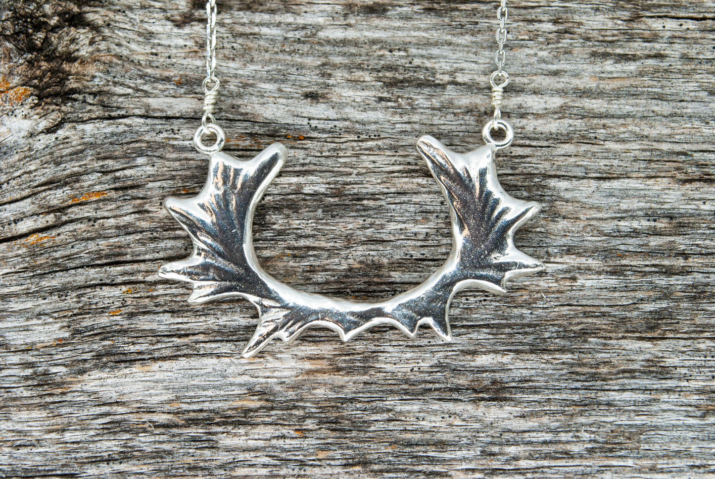 Double Moose Paddle Necklace
