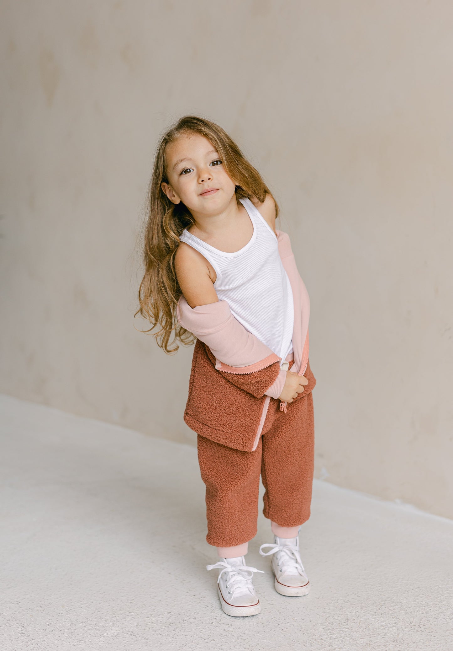 Signature Teddy Joggers - Desert Rose