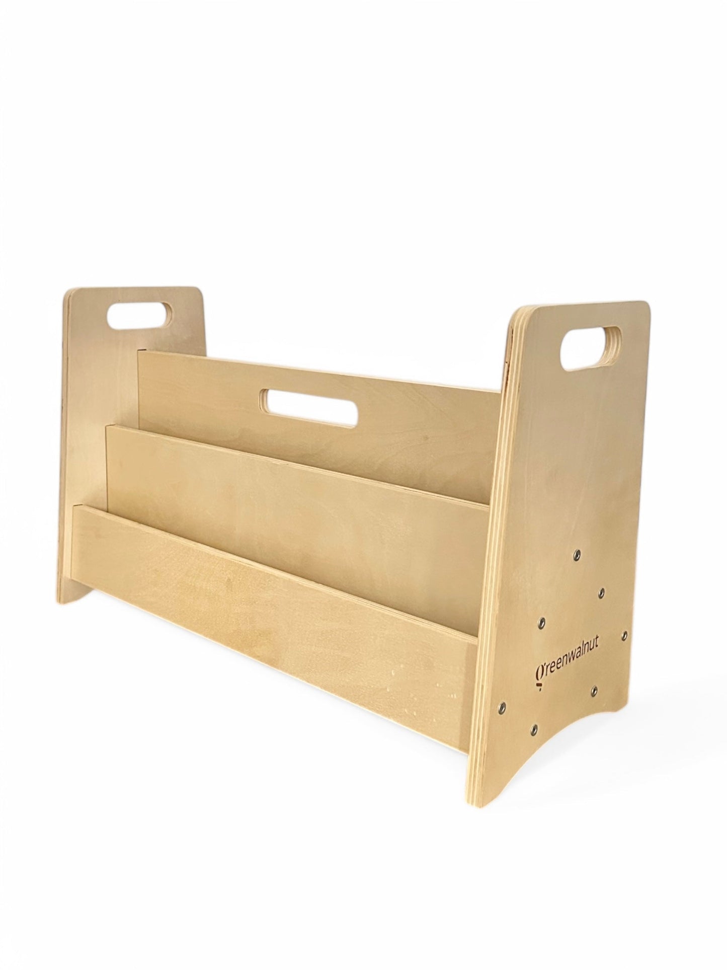 Double-Sided Wooden Montessori Bookshelf for Kids | Book Storage for kids