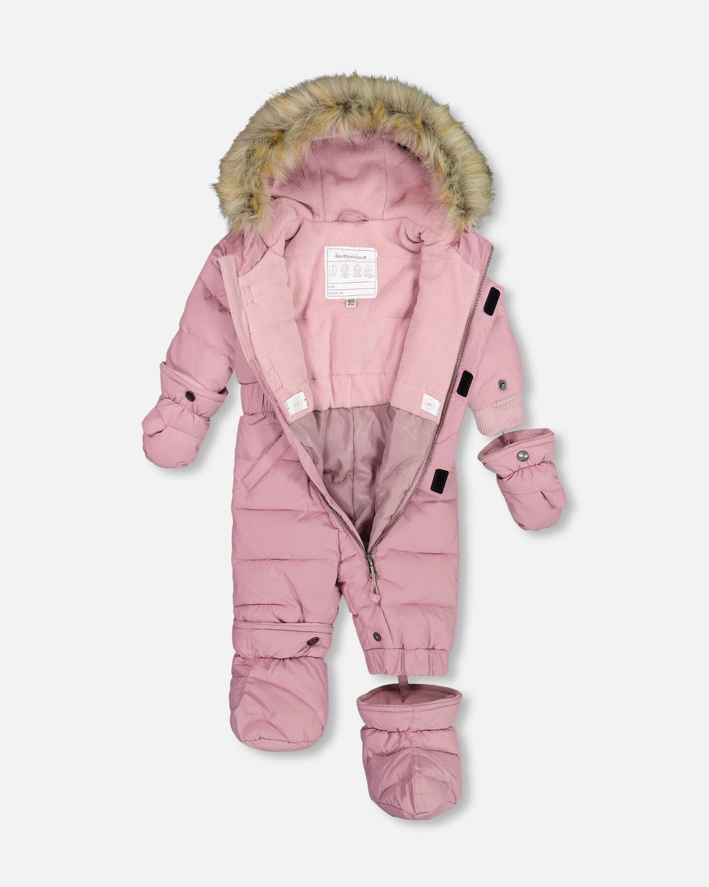One Piece Baby Snowsuit Orchid