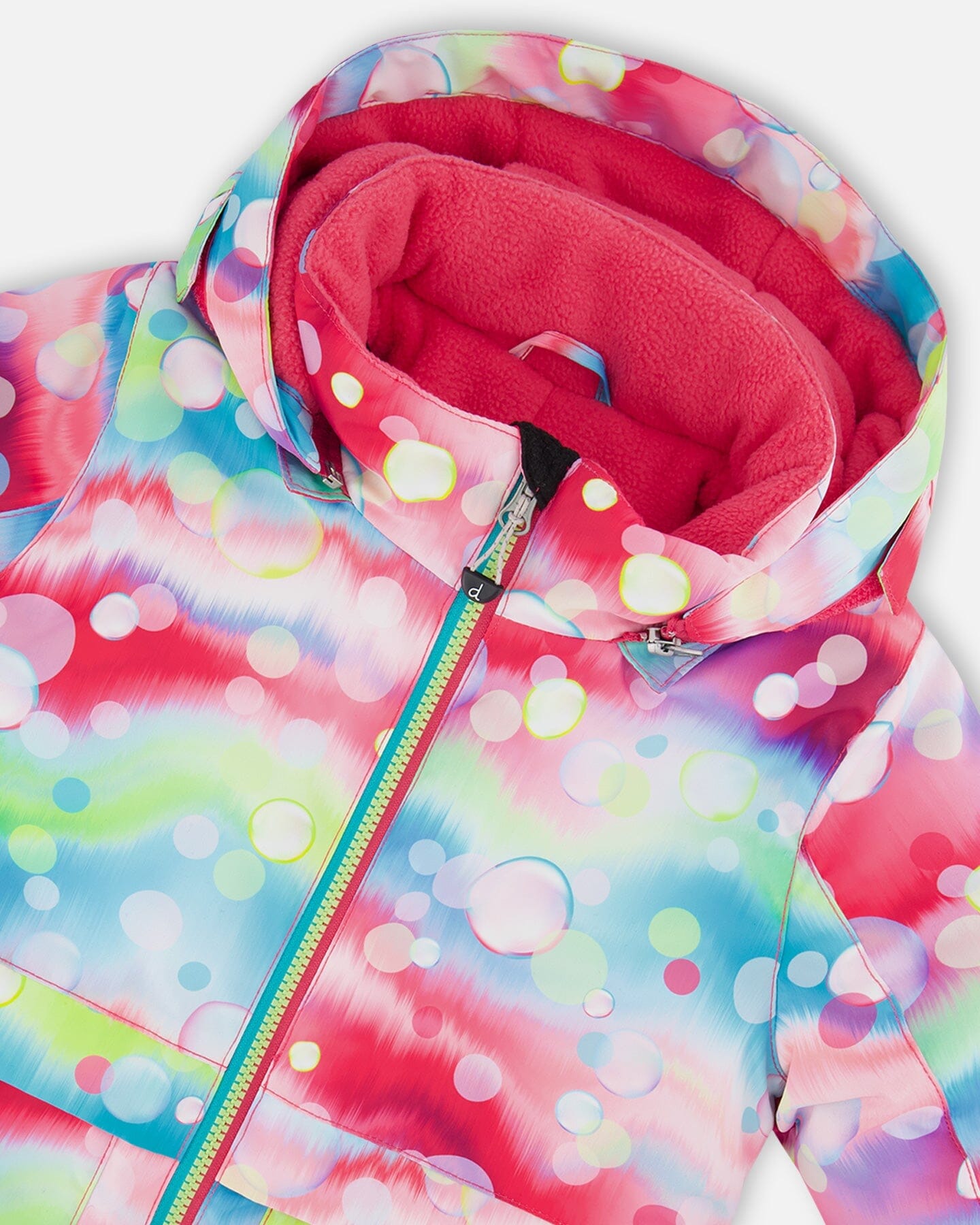 Two Piece Snowsuit Printed Bubbles And Turquoise