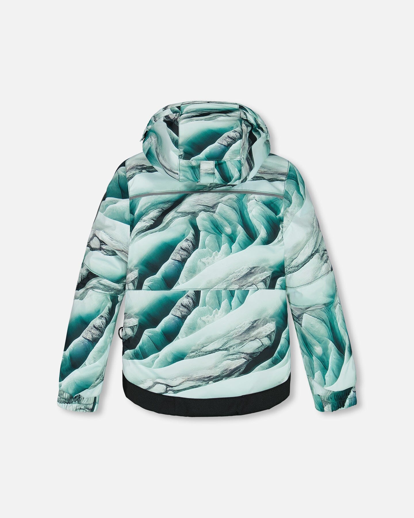Two Piece Snowsuit Printed Glaciers And Black