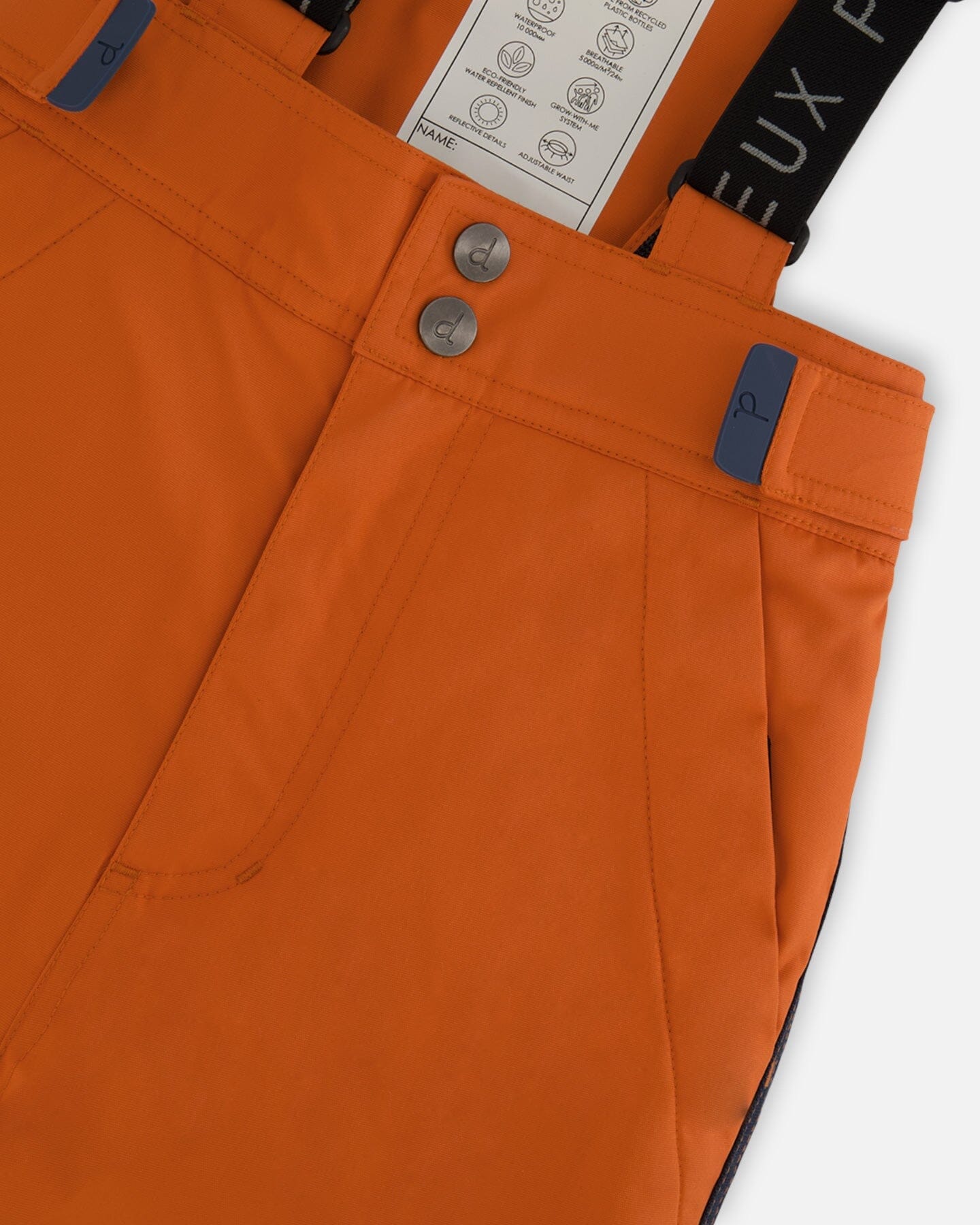 Two Piece Snowsuit Burnt Orange With Printed Animals And Glaciers