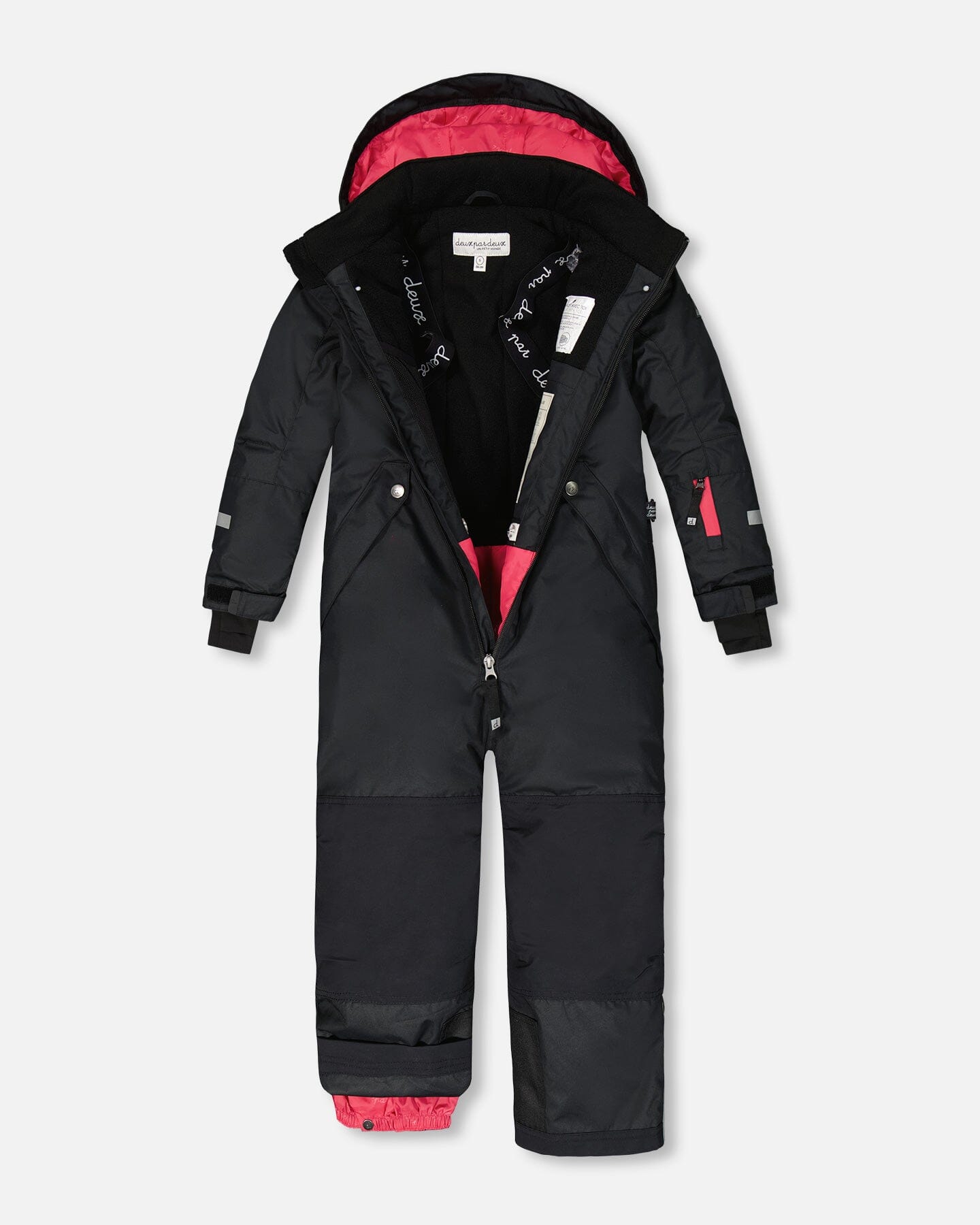 One Piece TEKNIK Snowsuit Black And Candy Pink