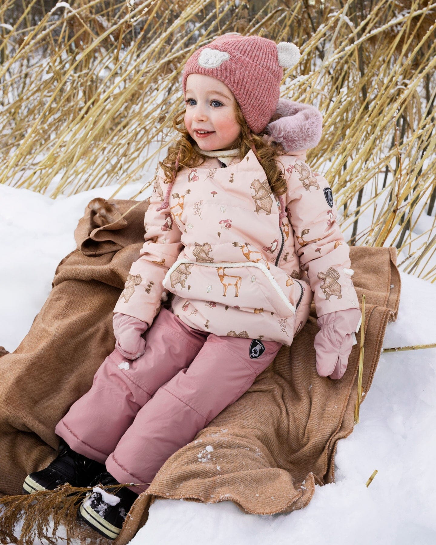 Two-Piece Baby Snug Snowsuit Dusty Pink