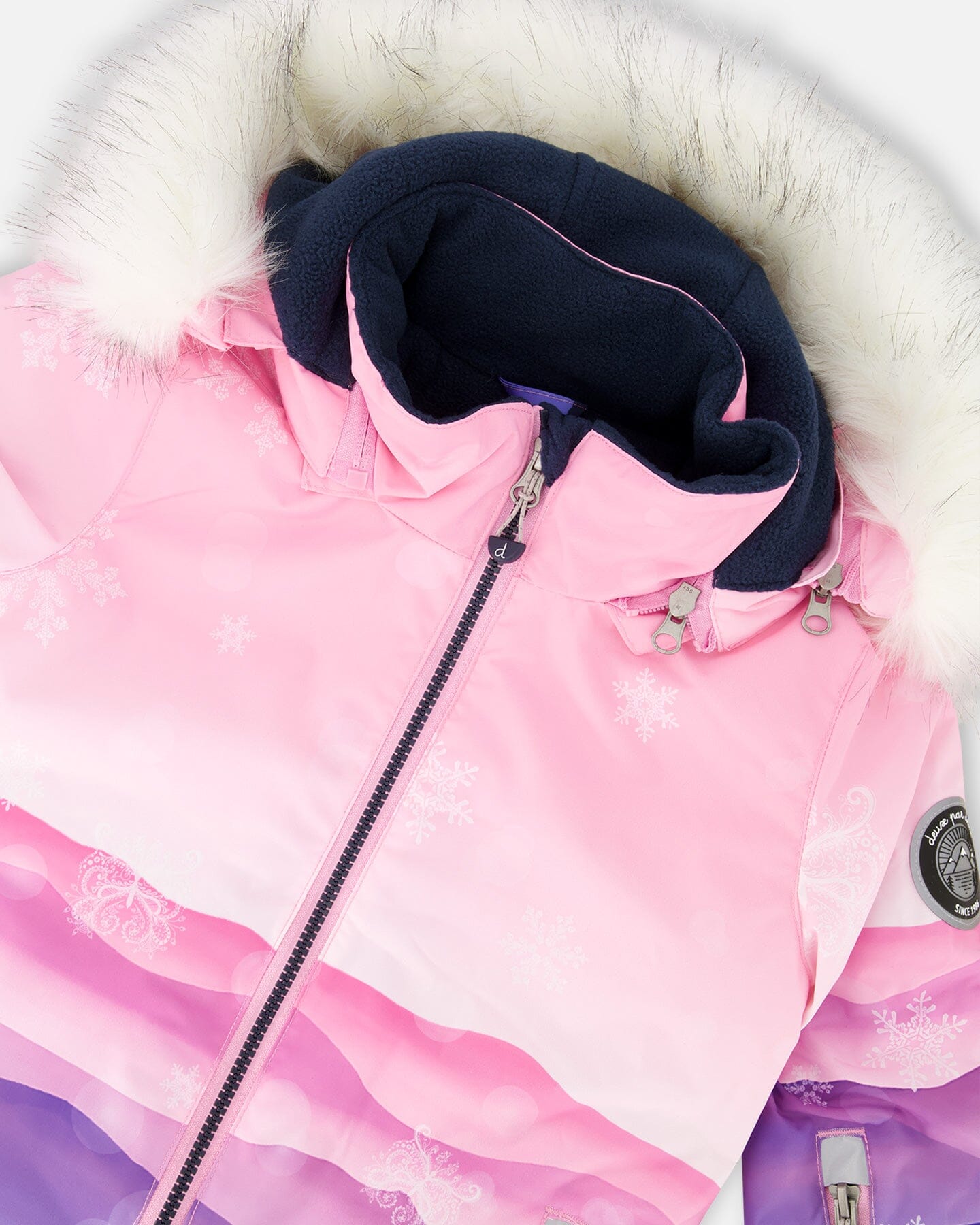 Two-Piece Play Snowsuit With Printed Jacket Navy Blue