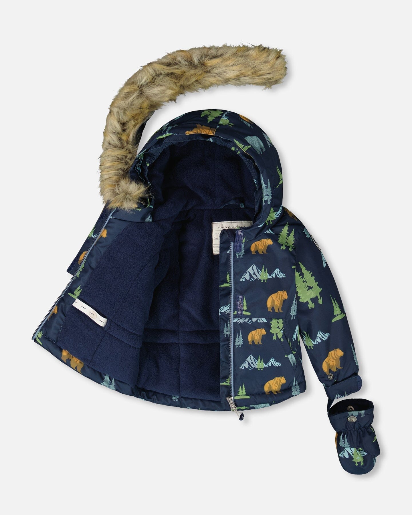 Two-Piece Baby Play Snowsuit Blue Gray