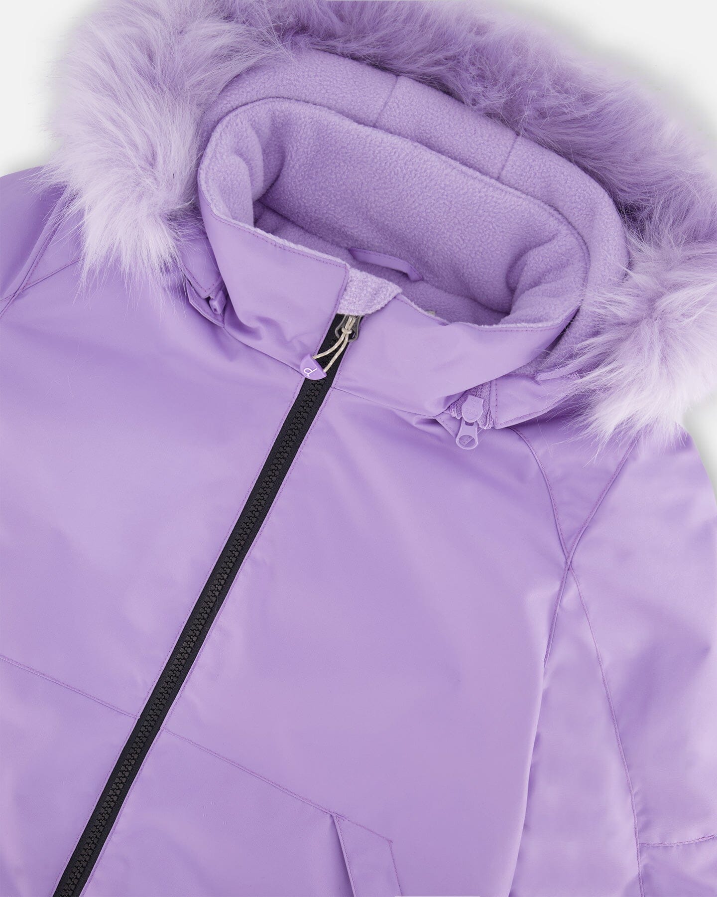 Two-Piece Play Snowsuit With Printed Pants Lavender