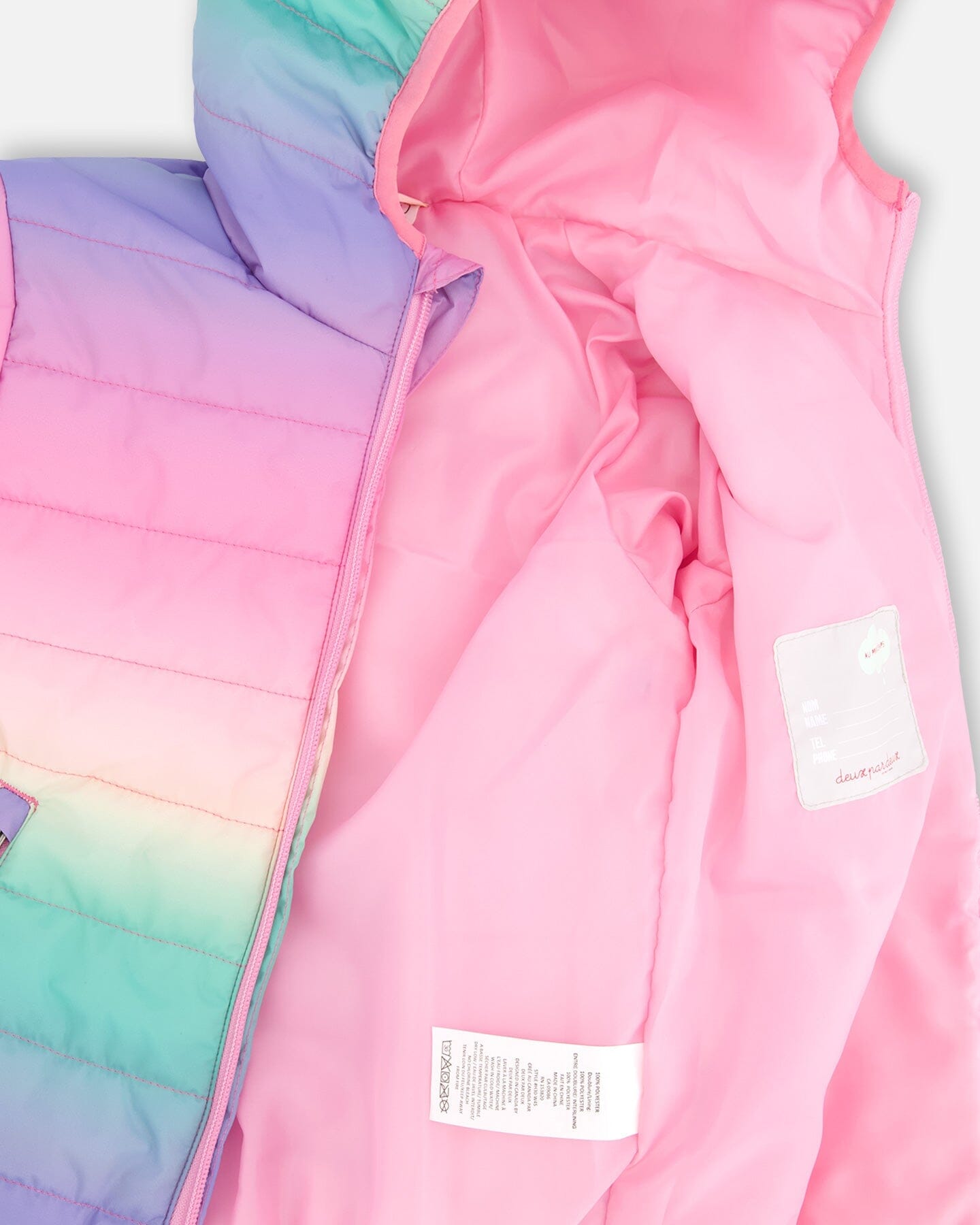 Quilted Mid-Season Jacket Multicolor Gradient