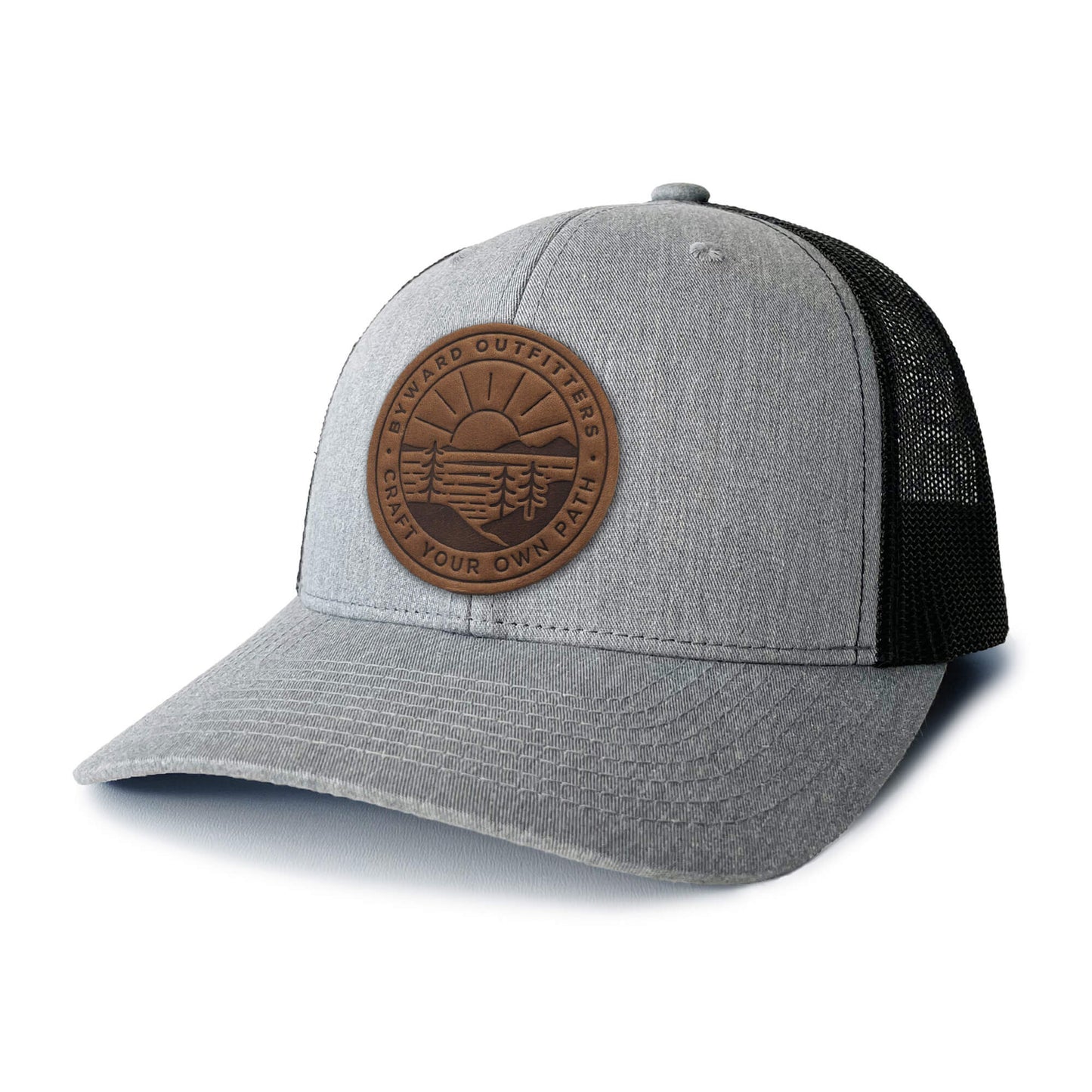 Scenic Sunrise Leather Patch Hat