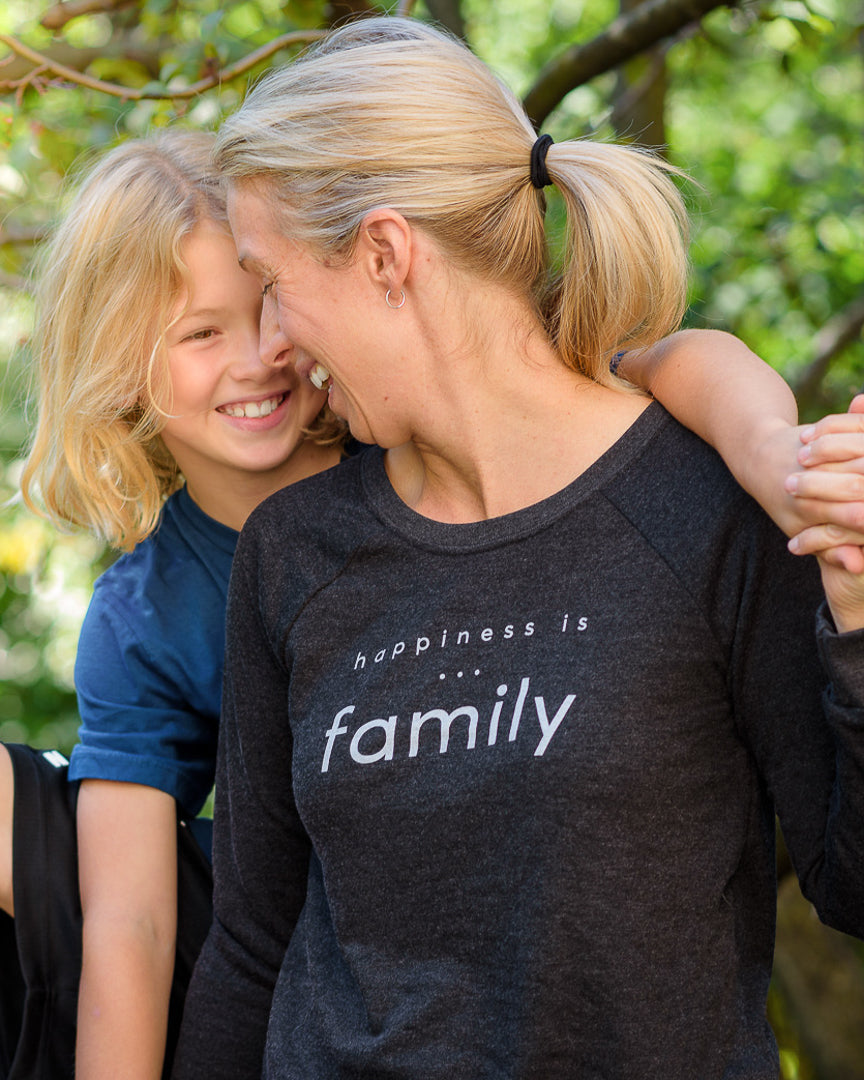 Women's Family Crew Sweatshirt, Charcoal