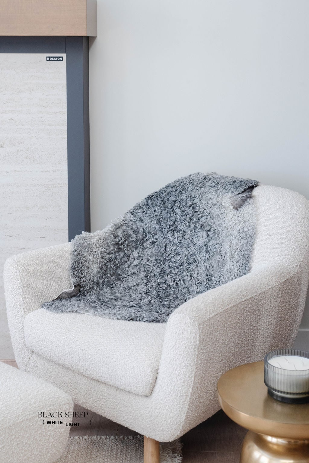 Grey Short Wool Gotland Sheepskin