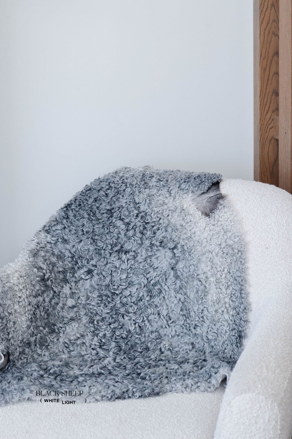 Grey Short Wool Gotland Sheepskin