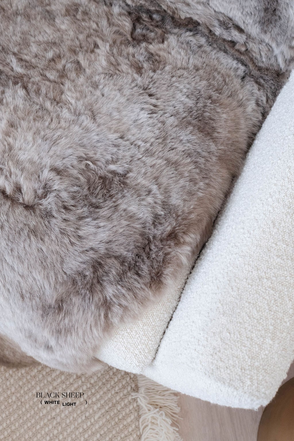 Shorn Taupe Double Icelandic Sheepskin