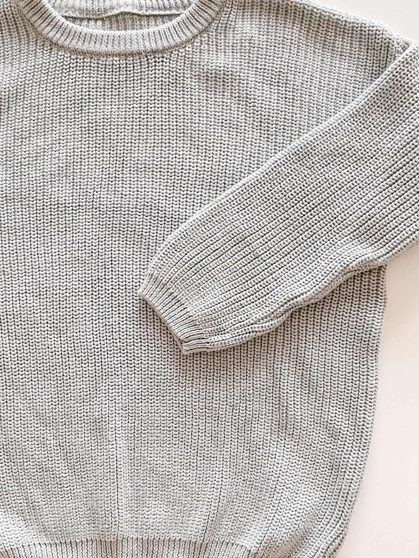 Knit Sweater in Dusty Blue