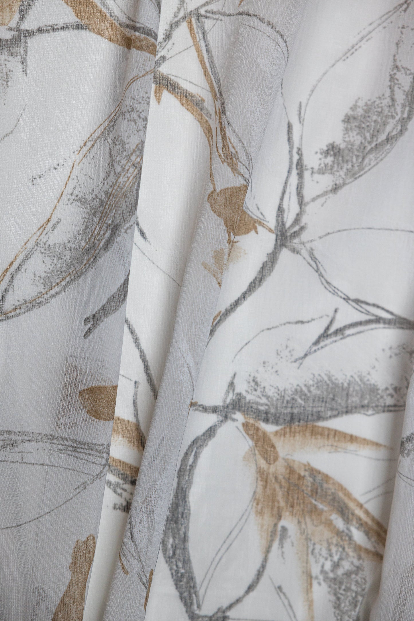Athena Printed Abstract Floral Sheer Grommet Curtain 80"x 95"