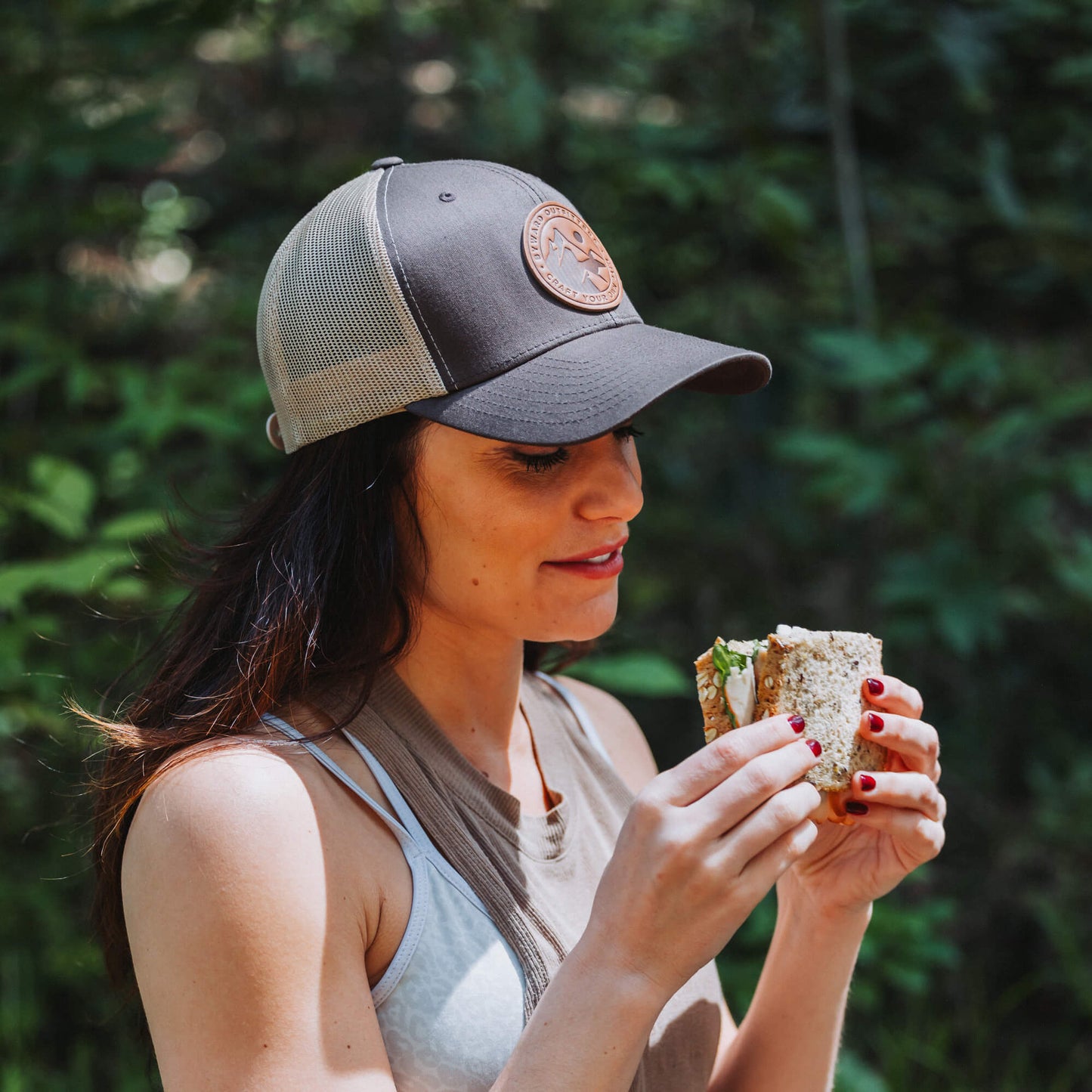 Mountain Escape Leather Patch Hat