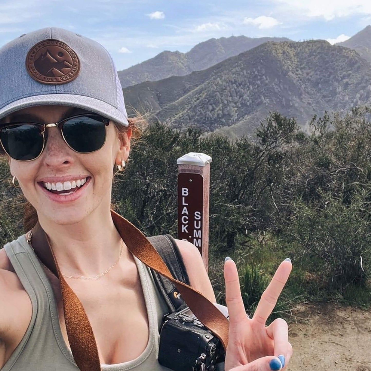 Mountain Escape Leather Patch Hat