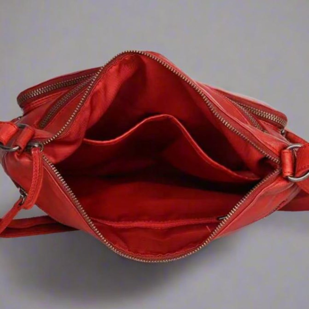 MET Double Front Pocket Leather Bag