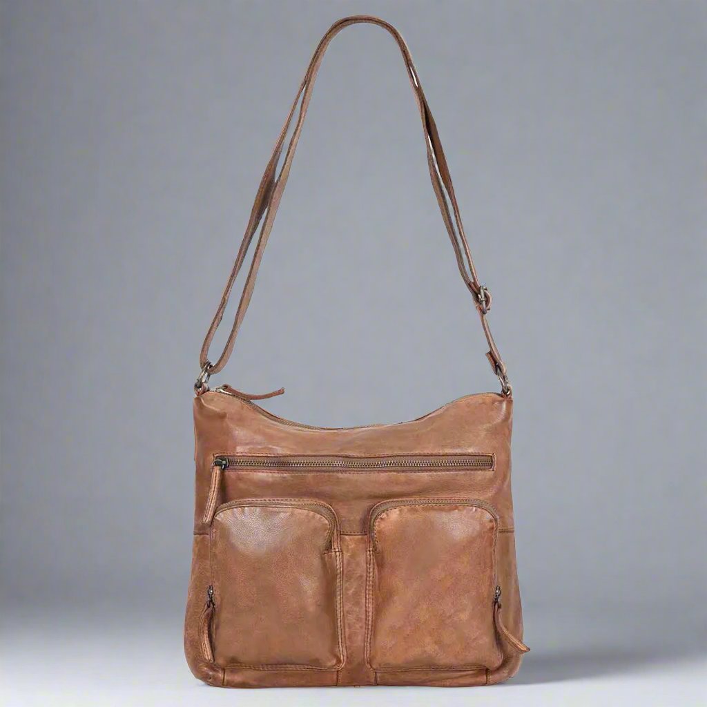 MET Double Front Pocket Leather Bag