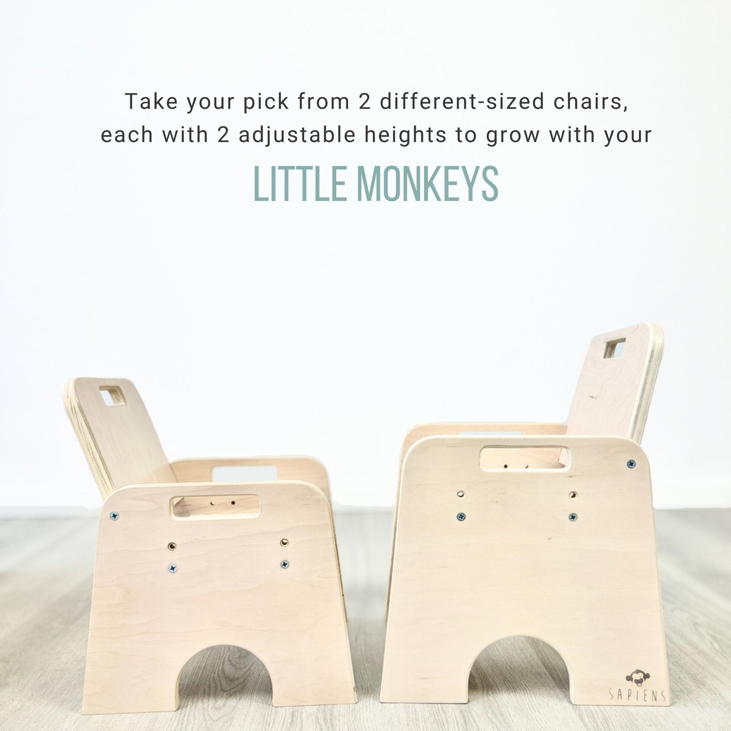 PAPAYA DOUBLE - Adjustable Montessori Table & Chair Set for Two