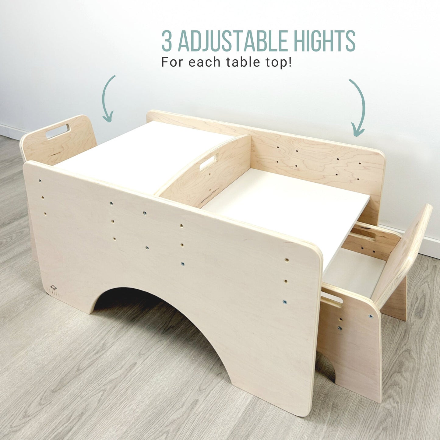 PAPAYA DOUBLE - Adjustable Montessori Table & Chair Set for Two