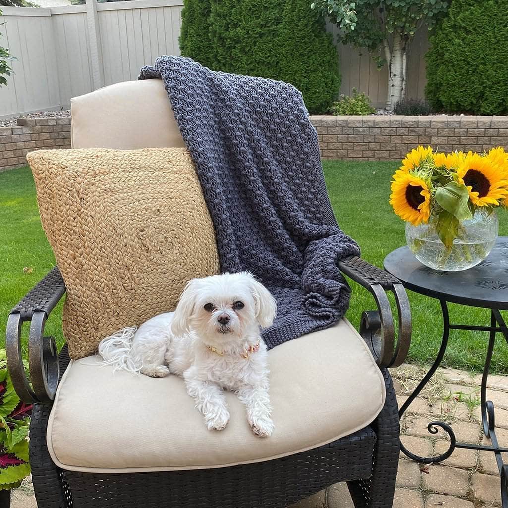 Popcorn Knit Blanket