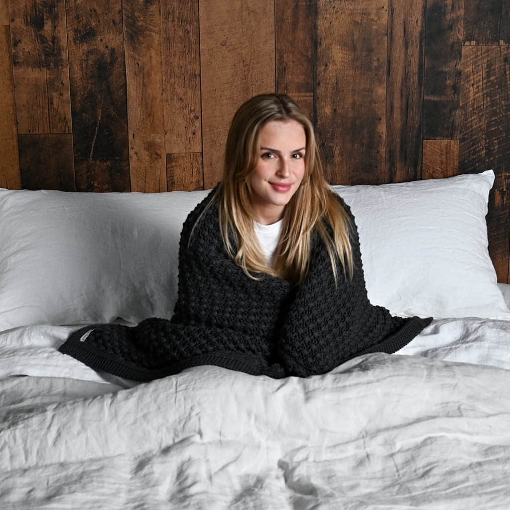 Popcorn Knit Blanket