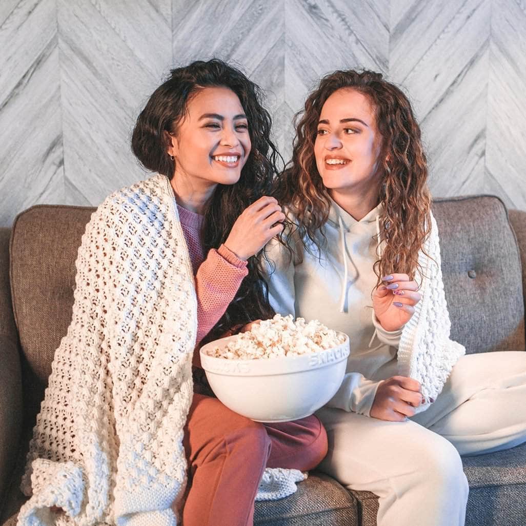Popcorn Knit Blanket
