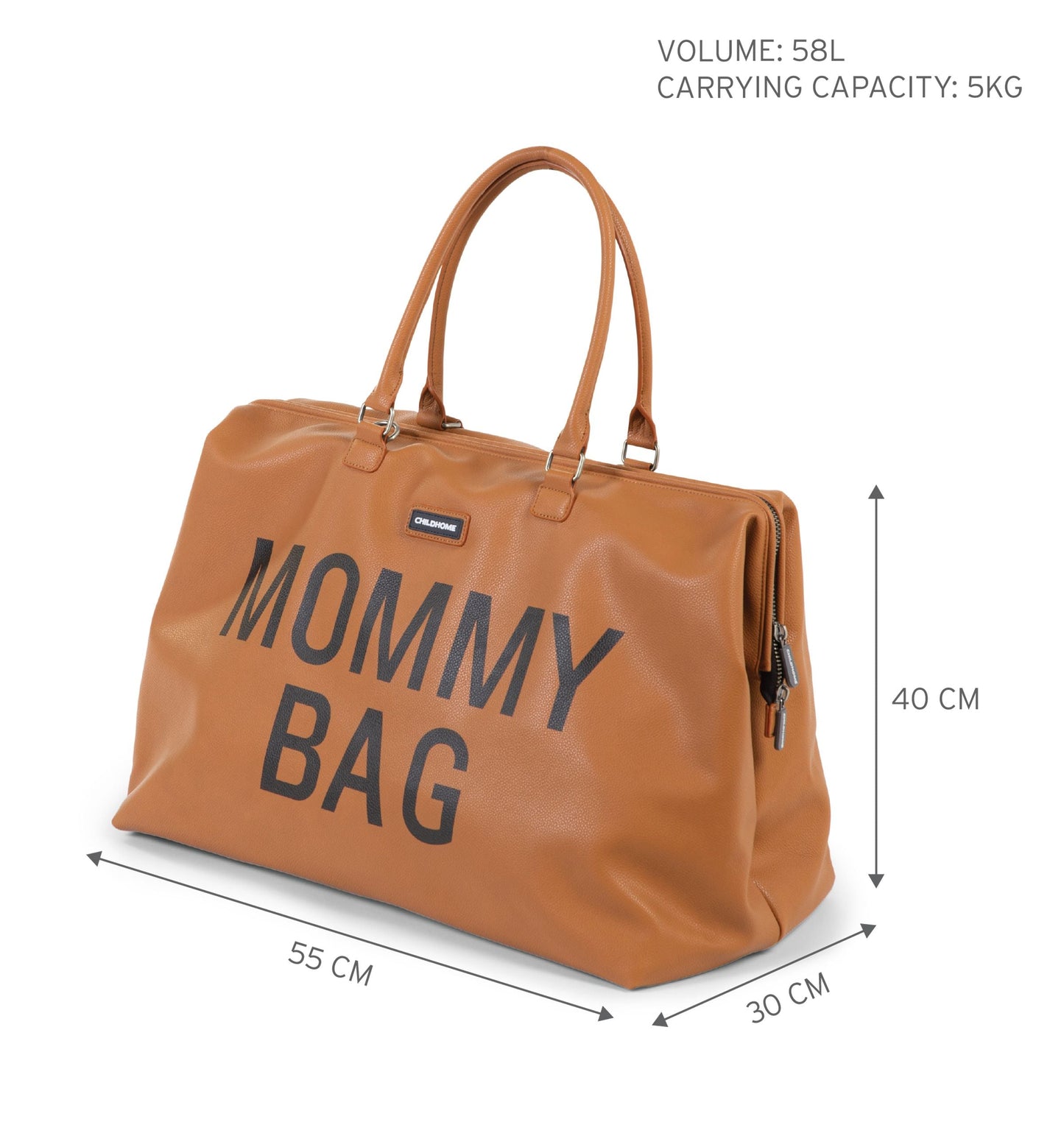MOMMY BAG LEATHERLOOK BROWN