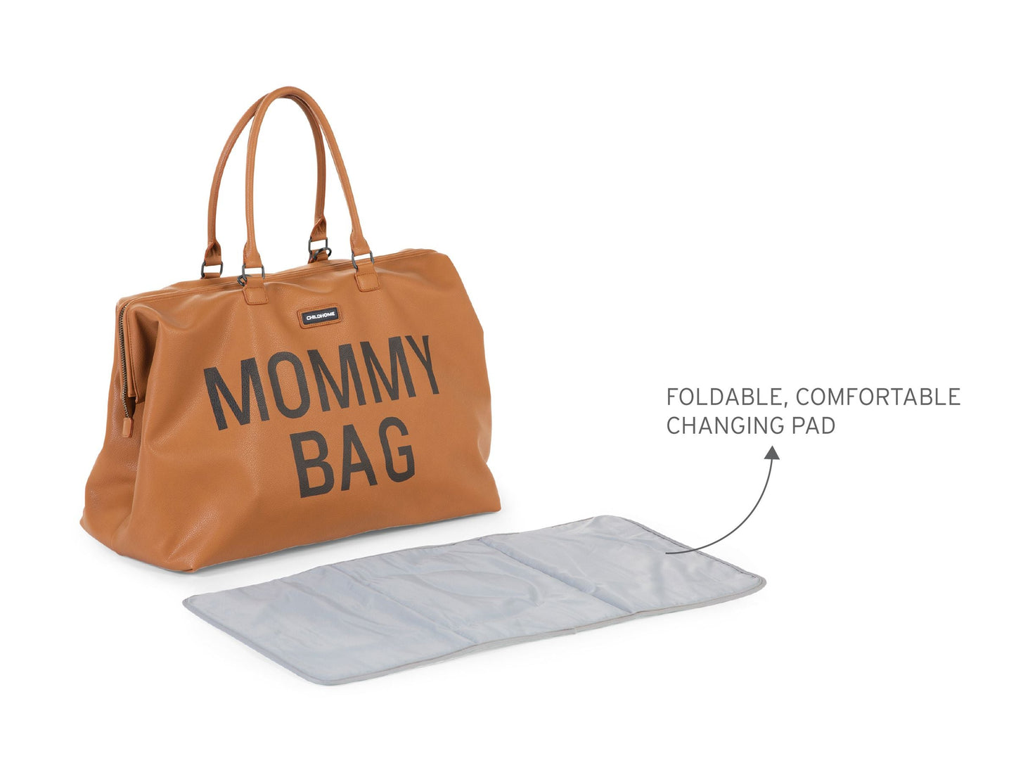 MOMMY BAG LEATHERLOOK BROWN